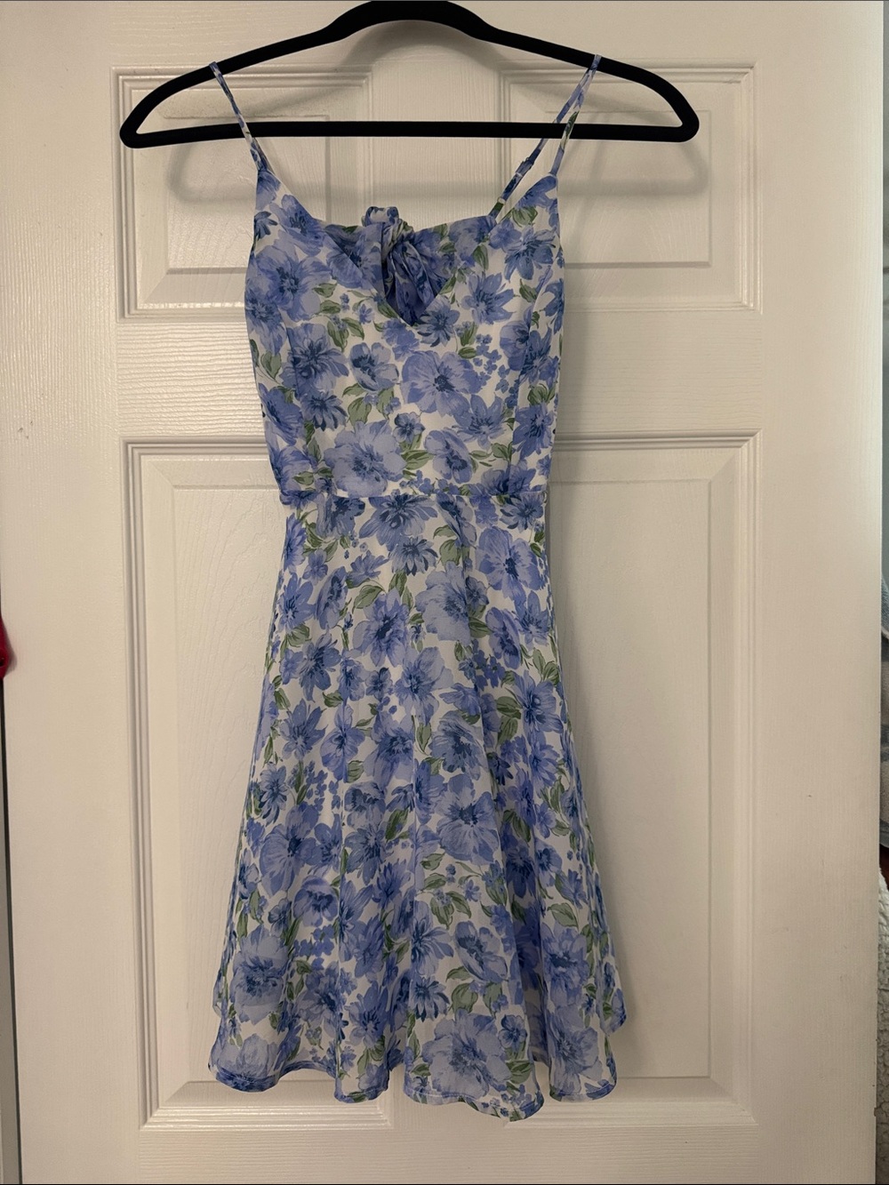 Windsor Blue and Green Floral Spaghetti Strap Sundress